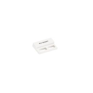 A small white rectangular M02 Series Magnet labeled M13 MAGNET, featuring two horizontal slots, placed on a plain white background. by Standex Detect